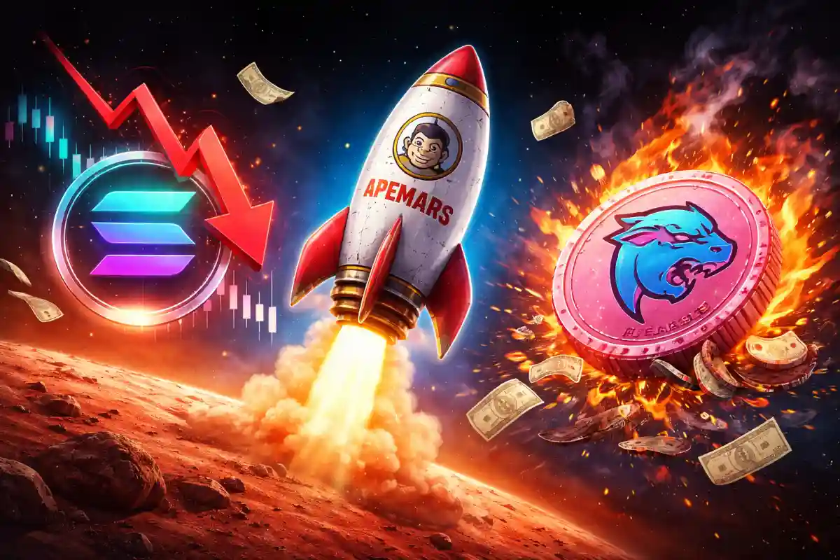 APEMARS presale surge as Solana price corrects and MrBeast token crashes