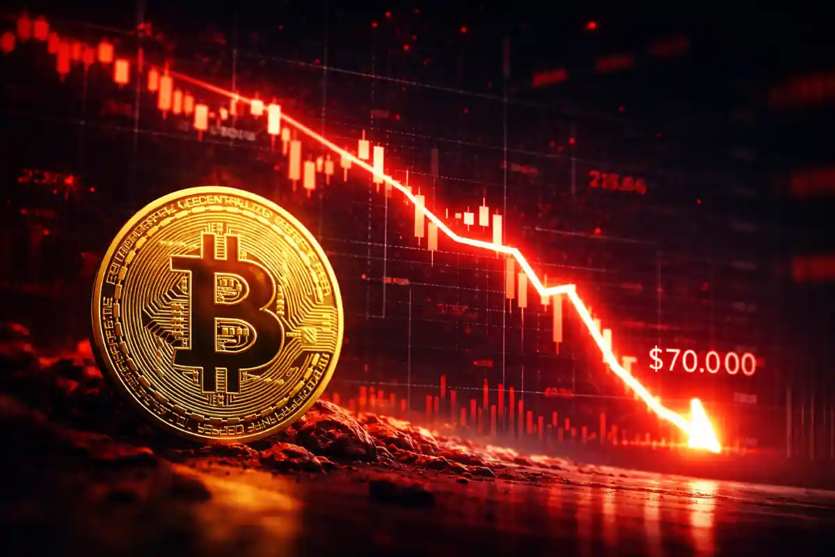 Bitcoin price crashes below $70,000 as crypto market plunges in 2026
