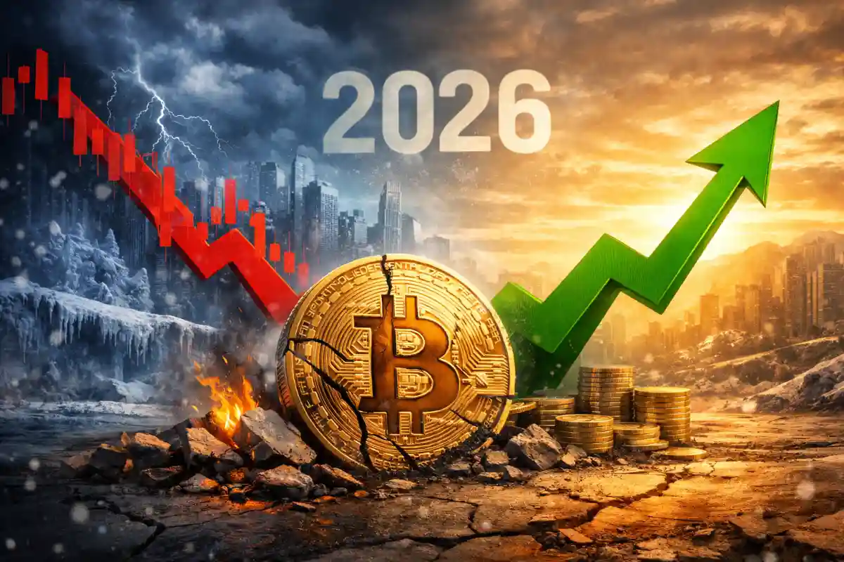 Crypto market crash recovery showing Bitcoin price bottom signals in 2026